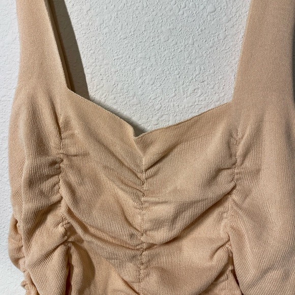 Lulus Ruched Ruffle Tank Top - Picture 3 of 6